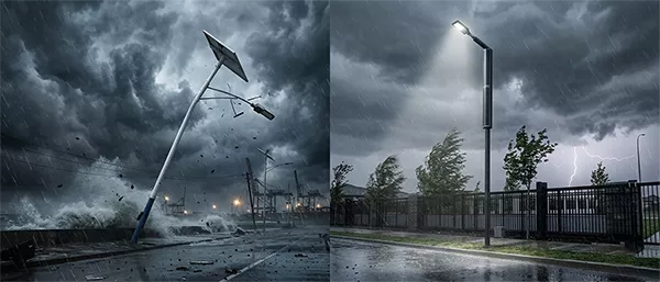 Wind-resistant solar lighting Wind-resistant solar lighting