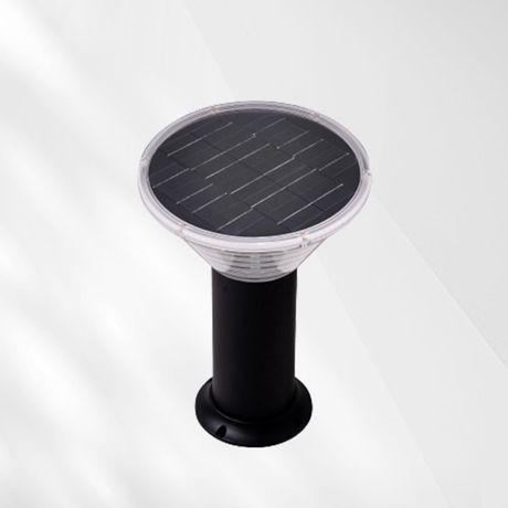 IK10 파손 방지 태양광 LED 볼라드 조명(폴리카보네이트 돔 및 다이캐스트 알루미늄 하우징 포함)