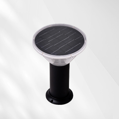 IK10 Vandal-Resistant Solar LED Bollard Light with Polycarbonate Dome and Die-Cast Aluminum Housing