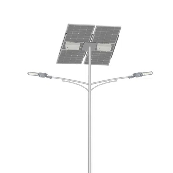 Split Solar Street Light 10 Meters Double Arms