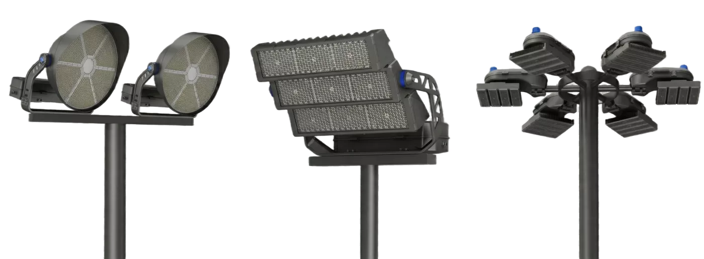Comparison of high-power LED high mast lights