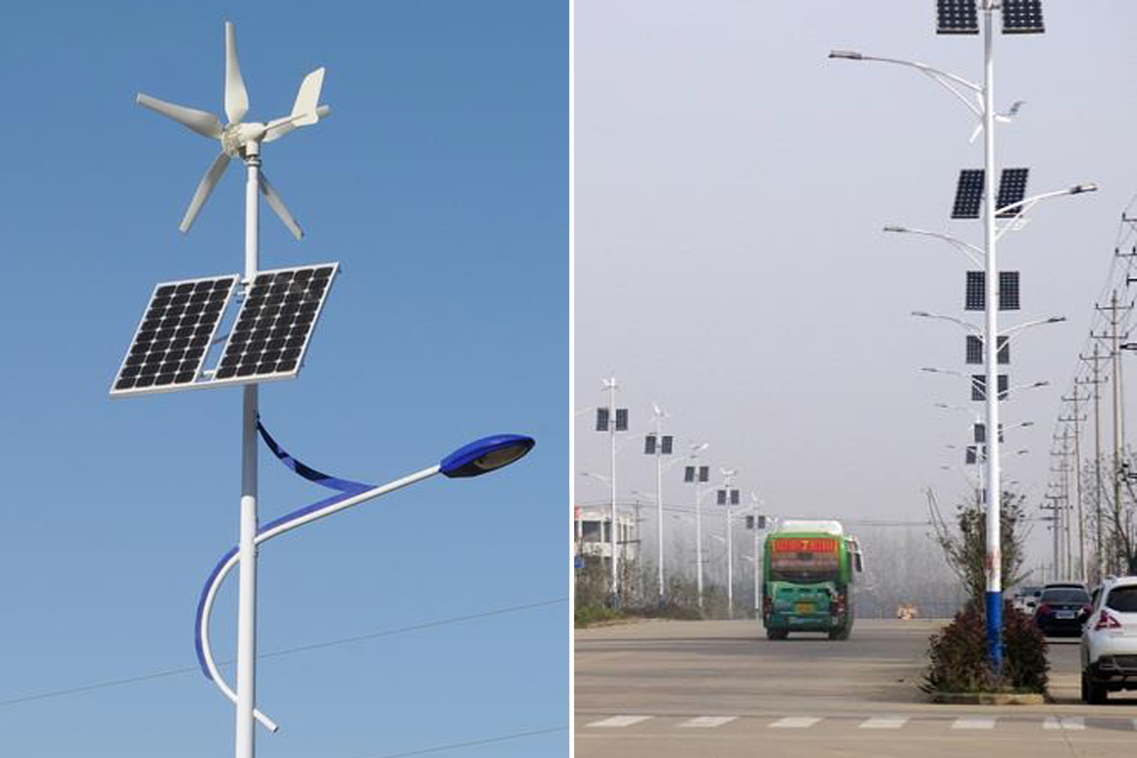 Wind Solar Hybrid LED תאורת רחוב