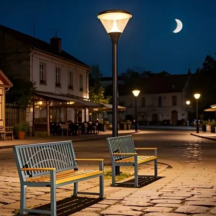 Lampe solaire architecturale de qualit&eacute; sup&eacute;rieure | &Eacute;clairage paysager commercial | PUISSANCE &Eacute;LECTRIQUE