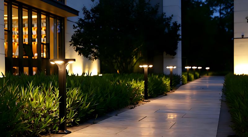 A professional DIALux lighting simulation for a solar bollard light installation, demonstrating engineering support for B2B projects..png