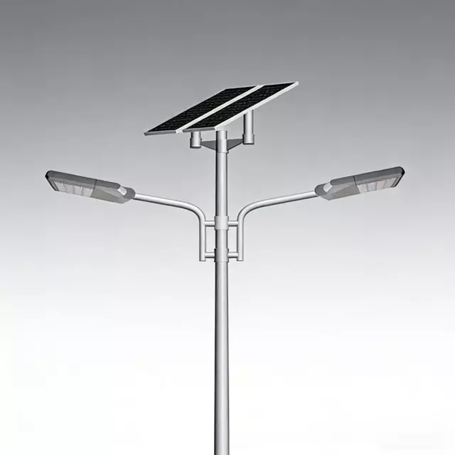 Split Solar Street Light 8 Meters Double Arms
