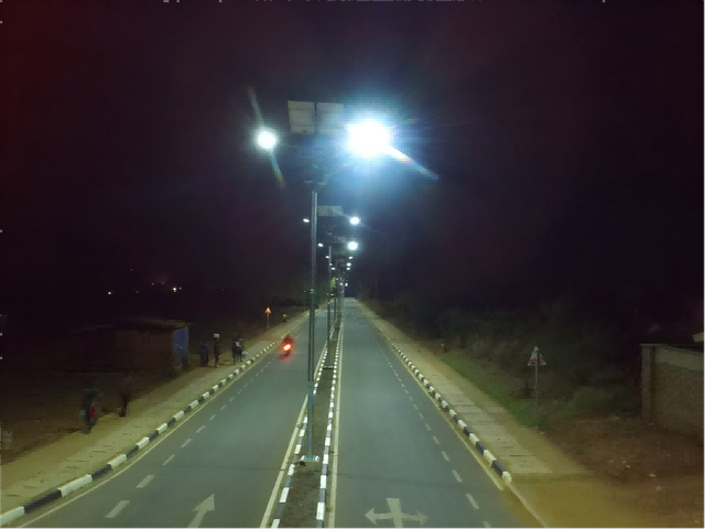 Split Solar Power Street Light in Uganda 