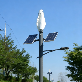 אנכית רוח שמש היברידית LED תאורת רחוב - יצרן סין | E-Able Power