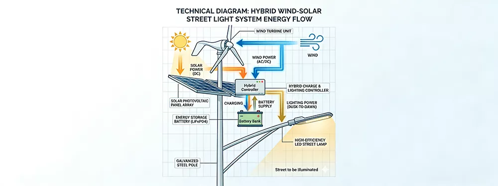 schema-dei-componenti-di-un-impianto-di-illuminazione-stradale-solare-eolico-ibrido