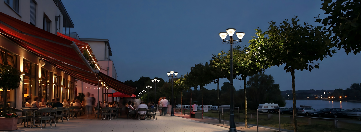 Am&eacute;liorez les promenades et les sentiers historiques avec le lampadaire solaire multi-t&ecirc;tes ZC-GGD4505