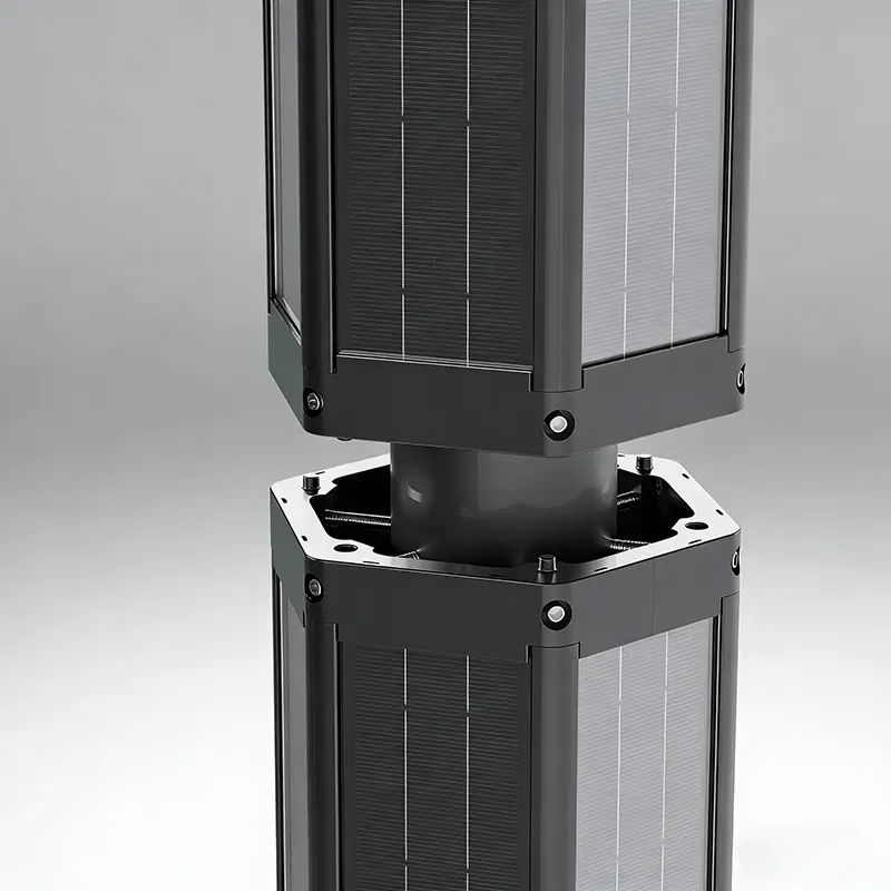 Vertical Solar Wrap Panel for Coastal Street Lights.webp